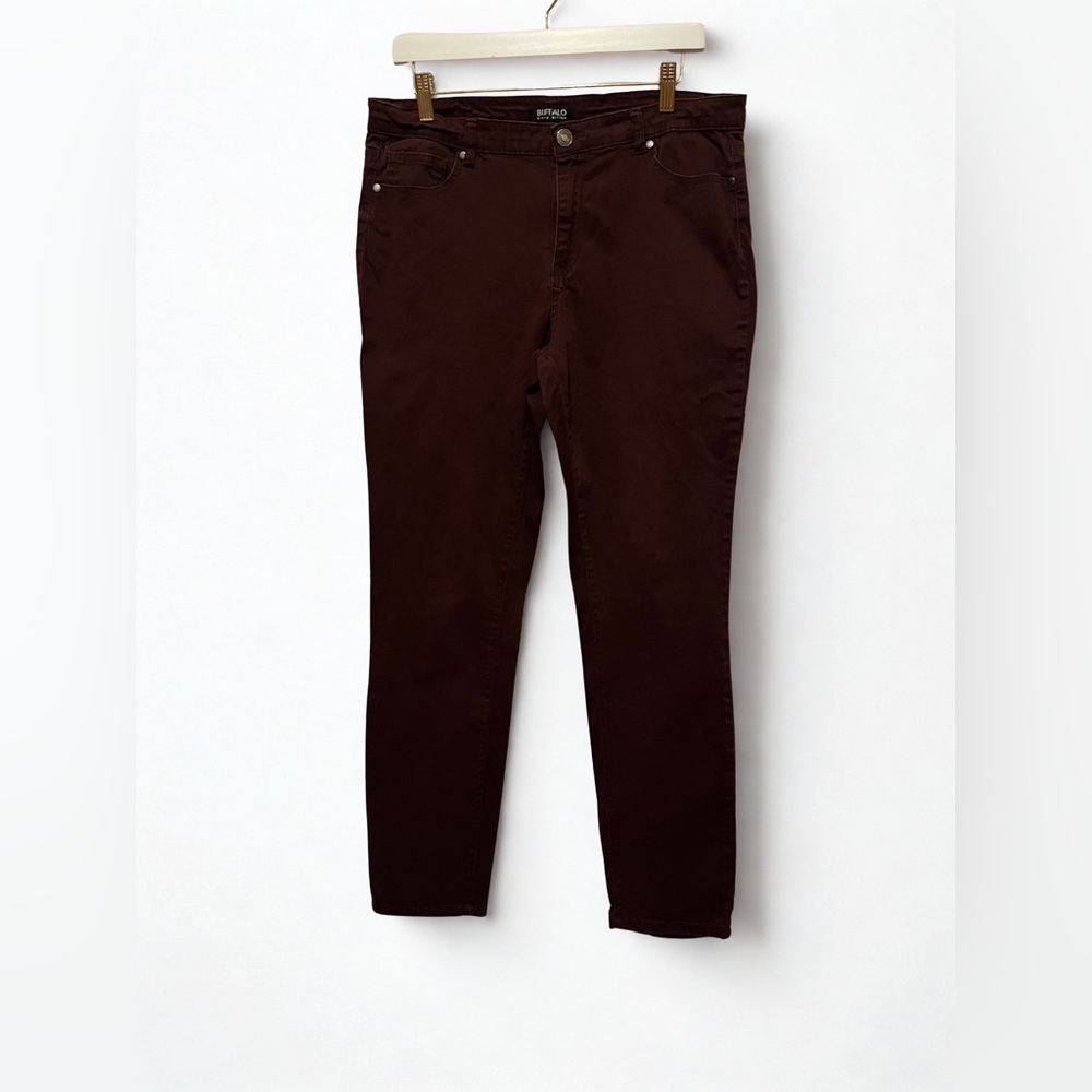 Buffalo David Bitton Women's 12/32 Burgundy Maroon Stretch Jeans Pants Wine